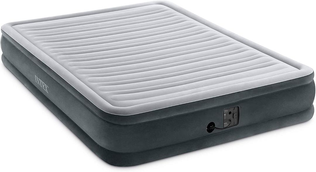 Intex Comfort Plush Mid Rise Dura-Beam Airbed with Internal Electric Pump, Bed Height 13", Queen