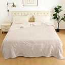 Electric Heated Blanket Full Size 72" x 84" - 5 Heat Settings & 10H Auto-Off, Microplush Flannel & Sherpa Lining, Machine Washable, Overheat Protection, Ideal Gifts for Home/Bedroom/Sofa, White