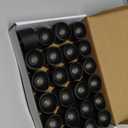 Homemory Black Tea Lights Candles Battery Operated, 200+Hour Flameless Flickering Fake Electric LED Colored Tealights Candles for Halloween, Theme Party, Wedding Table Decor, Holiday Decor, 24-Pack