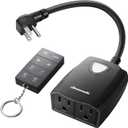 DEWENWILS Outdoor Dimmer for String Lights, 125V, 100FT Remote Control Range, Waterproof Plug- in Dimmer for Dimmable LED/Tungsten Bulbs