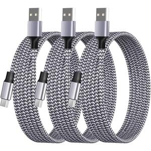 【Apple MFi Certified】iPhone 17 Charger, Stuffcool 3Pack USB to USB-C Charger Braided Cord USB A Type C Cable Fast Charging for iPhone 17/17 Air/17 Pro/17 Pro Max/16/16 Pro/15/Galaxy S25/S24/Pixel/iPad