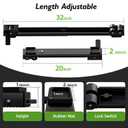 Appliance Rollers Heavy Duty,20''-32''in Extendable Appliance Sliders,Liftable Anti Slip Mobile Washing Machine Base,Easily Move Washer and Dryer Machines,Refrigerators,Furniture-Black