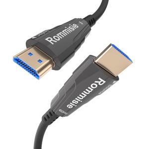 4K HDMI 200FT Cable Fiber Optic, HDMI 2.0,18Gbps 4K@60Hz (4:4:4 HDR10 HDCP2.2 ARC CEC) Ultra HD One-Direction Cord Ethernet Audio Return Compatible with UHD TV Monitor Laptop Xbox PS4/PS5 ect