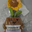 Gossby Gift for Mom from Daughter, Son, Kids - Mother's Day Basket Stuffers - Excellent MOM Would Recommend Sunflower Crochet - Christmas, Birthday Gift Idea for Mama - Knitted Crochet Doll 2 Pack