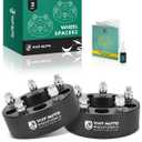 YHTAUTO 5x4.75 Wheel Spacers 2 Inch Fits Chevrolet, GMC, Cadillac, Pontiac Models, Camaro, Corvette, Blazer, Jimmy, XLR, Forged Tire Spacers w/ M12x1.5 87.1mm Center Bore, Not Hubcentric, 2Pcs, Black