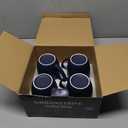 Urbanstrive 16 oz Large Coffee Mugs Set of 4 Ceramic Coffee Mug White Coffee Cups Tea Cups Idea Gift for Women Men House Warming Gifts New Home Office, Dark Blue 4 Pack