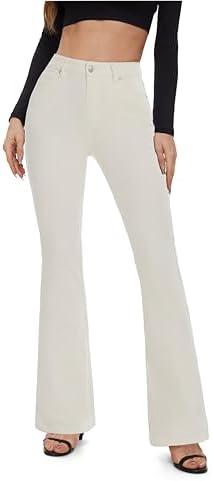 FLYING BANANA Women's High Waisted Butt Lifting Stretch Bootcut Jeans, Size 2S