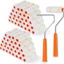 60 Pack Microfiber Paint Roller 4 Inch, Small Paint Roller Covers, 3/8 Inch Nap, Mini Paint Rollers for House Painting with Paint Roller Frame, Wall Painting Tool