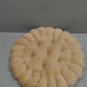 Biscuit Shaped Meditation Cushion seat Cushion Round Cookie Chair Pad Square Floor Pillow Cushion for Chair Living Room Balcony Office Sofa Yoga 16inch（40cm） (Round, Light-Brown)