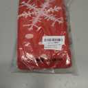 Christmas Sheer Curtain 63 Inch Length 2 Panels Light Filtering Snowflake Window Curtain Red Sheer Voile Curtains Xmas Ball Glitter Sparkle Snow Rod Pocket Window Treatment for Living Room