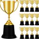 Ecation 9 Inch Gold Trophy Award Gold Award Cup Employee Coworker Appreciation Gifts Golden Plastic Trophy for Thank You Teacher Nurse Volunteer Men Women Rewards Party