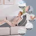 5PCS Wedge Pillow Set for After Surgery,Bed Orthopedic Pillow for Sleeping, Memory Foam Back Pillow for Pain Relief and Acid Reflux, Adjustable Sitting Up for Bed Post Surgery Pillow Grey