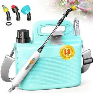 Battery Powered Garden Sprayer 1.8 Gallon, Lightweight Electric Weed Sprayer with Telescopic Wand & Adjustable Nozzles, Portable Yard Sprayer for Plant Watering, Lawn Care, Fertilizing,Gardening