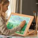 5-Position Tabletop Easel, Adjustable Angle Drafting Table Easel Drawing and Sketching Board, 18 1/2 Inches by 14 1/8 Inches, Large