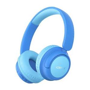 iClever BTH22 Kids Bluetooth Headphones, 60H Play Time, USB C Fast Charging, Bluetooth 5.4, AUX Cord,Safe Volume 74/85 dBA,Toddler Headphones for iPad/Tablet/Travel/School, Blue