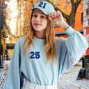 20 Pcs 3.15 in Chenille Iron on Numbers Patches Embroidery with Glitter Sequins Sew 0-9 Applique for DIY Clothing Team Uniform Sports T-Shirt Football Jeans Bags Decors(Blue)