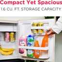 Frigidaire Coral EFR176- AMZ EFR176 Retro Mini Refrigerator-Energy Saving-Adjustable Thermostat Control-Side Mounted Bottle Opener-Ideal for for Dorm, Office, RV, Garage, Apartment 1.6 Cubic Feet