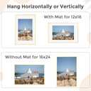 16x24 Frame | 16x24 Gold Frame With Mat For 12x18 | Metal Aluminum Picture Frame With Tempered Glass | Minimalist Modern Poster Frame | Hanging Hardware Included | Set of 2, Gold