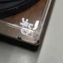 Vinyl Record Player with Bluetooth Input Output, Built-in Stereo Speakers, 3-Speed Turntable LP Player, Full-Size Vintage Vinyl Player, Counterweight, AUX/RCA/Headphone Jack, Walnut (Brown)