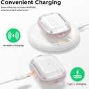 2 x for Airpods Pro 3 Case Clear, Soft TPU Transparent Anti-Yellowing for Apple AirPods Pro 3rd Generation (2025) Case Cover for Men & Women with Keychain, Military-Grade Shockproof, Clear+Pink