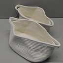 Happyiren Cute Woven Storage Basket with Handle, Baskets for Gifts Empty, Gift Boo Baskets for Halloween Birthday Baby Shower Raffle Burr Fundraiser, Decorative Organizer Box for Baby Toy Pet