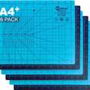 6 Pack Self Healing Cutting Mats 12x9 Inch for Sewing, Crafting, Scrapbook Supplies Double-Sided Non-Slip Surface with Grid Lines, 3mm Thick (A4)
