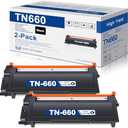 TN660 Toner Cartridge High Yield Replacement for Brother TN 660 TN630 to use with HL-L2300D HL-L2380DW HL-L2320D DCP-L2540DW HL-L2340DW HL-L2360DW MFC-L2720DW Printer,TN6602PK