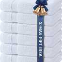 Wealuxe White Bath Towels 24x50 Inch, 6 Pack - Extra Absorbent Cotton Towel Set for Bathroom