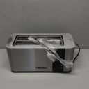 Mueller UltraToast Full Stainless Steel Toaster 4 Slice, Long Extra-Wide Slots for Bagels and Waffles, 6 Browning Levels, LED Display, Cancel/Defrost/Reheat Functions & Removable Tray, Kitchen Gadgets