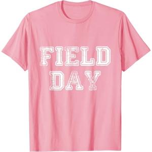 School Field Day Jersey T-Shirt, Large, Pink