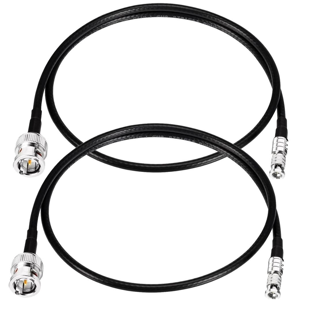Superbat HDBNC SDI Cable SDI Male to HDBNC Male Cable Flexible Durable Belden 1855A, 75 Ohm, Support 3G/6G/12G-SDI Video, Broadcast-Grade for Cameras Monitors Switchers (2ft,2-Pack)