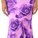 PRETTYGARDEN Womens Summer One Shoulder Maxi Dress 2026 Floral Sleeveless Bodycon Mesh Long Beach Vacation Sun Dresses (Purple)