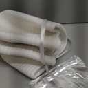 JMvicyroam Woven Basket,Small Rope Storage Bin with Handles & Ribbon Bag, Organizer for Shelves Closets,Gift Basket Empty for Birthday,Books,Dog Toys, White (1 Pack)