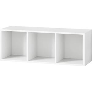IOTXY DIY Modular Cubby Bookcase - Stackable 3-Cube Open Bookshelf, White