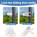 Sliding Door Lock for Kids Safety: 4 Pack Window Locks Child Proof Slide Glass Door Locks, Baby Proofing Closet Cabinet Patio Security Bar, No Drill Toddler Childproof Slider Door Window Stop