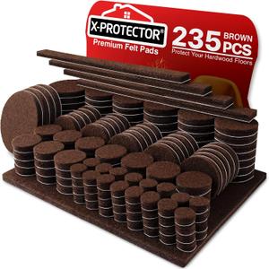 Felt Furniture Pads X-PROTECTOR 235 PCS Premium Furniture Pads - Felt Pads Furniture Feet Best Wood Floor Protectors - Protect Your Hardwood & Laminate Flooring! Felt Furniture Pads X-PROTECTOR 235 PCS Premium Furniture Pads - Felt Pads Furniture Feet Best Wood Floor Protectors - Protect Your Hardwood & Laminate Flooring!