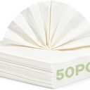 White Disposable Napkins - 50 Count Napkins - 13"x13", 2-Ply Dinner Napkins - Soft for Kitchen, Party