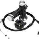 HIAORS Throttle Twist Grip Set 78" Scooter Throttle Cable for GY6 50cc, 80cc, 125cc, 150cc QMB139 157QMJ Jonway Roketa Nst Taotao Vip Future Champion Wildfire Chinese Scooter Moped Parts