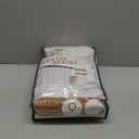 Pinch Pleated Linen Curtains 96 Inches Long for Living Room Bedroom, Light Filtering Boho Window Drape 96 inch 2 Panels Burgs with Hooks&Rings 8ft Cream Birch Sliding Glass Door Sheer Curtain Decor