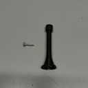 HOMOTEK 1 Pack Black Spring Door Stops,3-1/8" Heavy Duty Door Stop - Flexible Spring Door Stopper with Low Mounted Black Rubber Bumper Tips