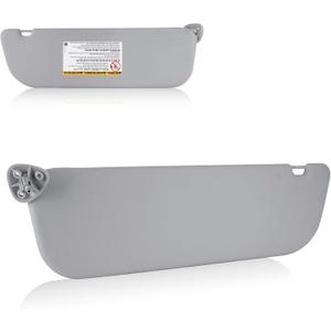 Left Driver Side Sun Visor Fit for Ford E150 E250 E350 Van 2009 2010 2011 2012 2013 2014, Without Light Replace for 9C2Z-1504105-FA Gray