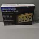 House Numbers Address Plaques For Houses Solar Powered Adjustable Solar Panel, 3 Lighting Colors Lighted House Numbers Address Sign, Address Sign For Outside Waterproof