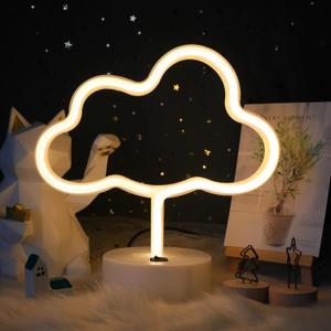 ENUOLI Cute Cloud Neon Light LED Cloud Shaped Decor Night Lights Marquee Neon Sign Table Decor for Christmas Party Birthday Kids Room Living Room Wedding