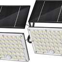 2pack 184 LED Solar Motion Lights Outdoor, Solar Wall Lights Outdoor Waterproof with 3 Modes Adjustable, Dusk to Dawn Solar Powered Security Light, Auto On/Off, for Porch, Patio