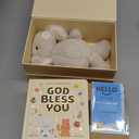 HELLO 2 KIDS Praise Bunny Christian Baby Gift Set  11 Musical Plush with 3 Bible Songs, Blessing Book, Keepsake Box & Stickers  Baptism, Christening, Dedication Gifts for Boys and Girls