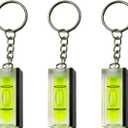 3Pcs Magnetic Mini Bubble Level with Keychain of Interior Decoration– 40mm×17mm×15mm Pocket-Sized Precision Tool for Construction, Woodworking & Picture Hanging Mark Measuring Instruments