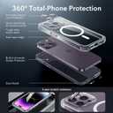 ESR for iPhone 15 Pro Case, Compatible with MagSafe, Full-Body Military-Grade Drop Proof Case for iPhone 15 Pro with Built-in 9H+ Tempered Glass Screen Protector, Clear