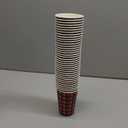 36 Pcs 12 oz Fall Plaid Paper Cups Thanksgiving Checkered Party Cup Fall Autumn Party Drinkware Disposable Drinking Glass for Harvest Snack Hot Cold Drinks Coffee Tea Supplies Decoration