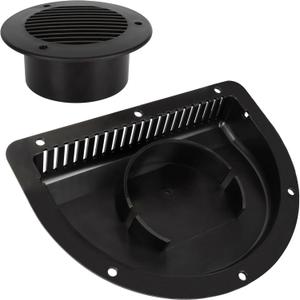 Lonffery Trailer Vent - RV Vent Covers for Trailer - RV ATV Cycle Truck Cargo Work Trailer Side Air Vents (1Pack, Black)