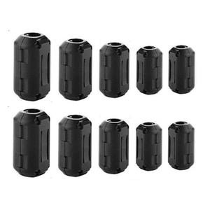 Ferrite Ring Core Ferrite Bead Clamp Choke Coil Rfi EMI Noise Filter Cable Clip for 3mm/ 5mm/ 7mm/ 9mm/ 13mm Diameter Cable, 10 Pack